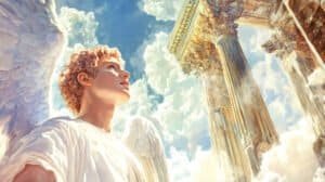 An Angel standing in Heaven