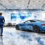 The Thing You've Never Done (And the Self You Left Behind) A guy comfortably stands in a car showroom looking at the nice cars.