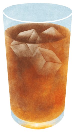 Mugicha – Barley tea in a glass.